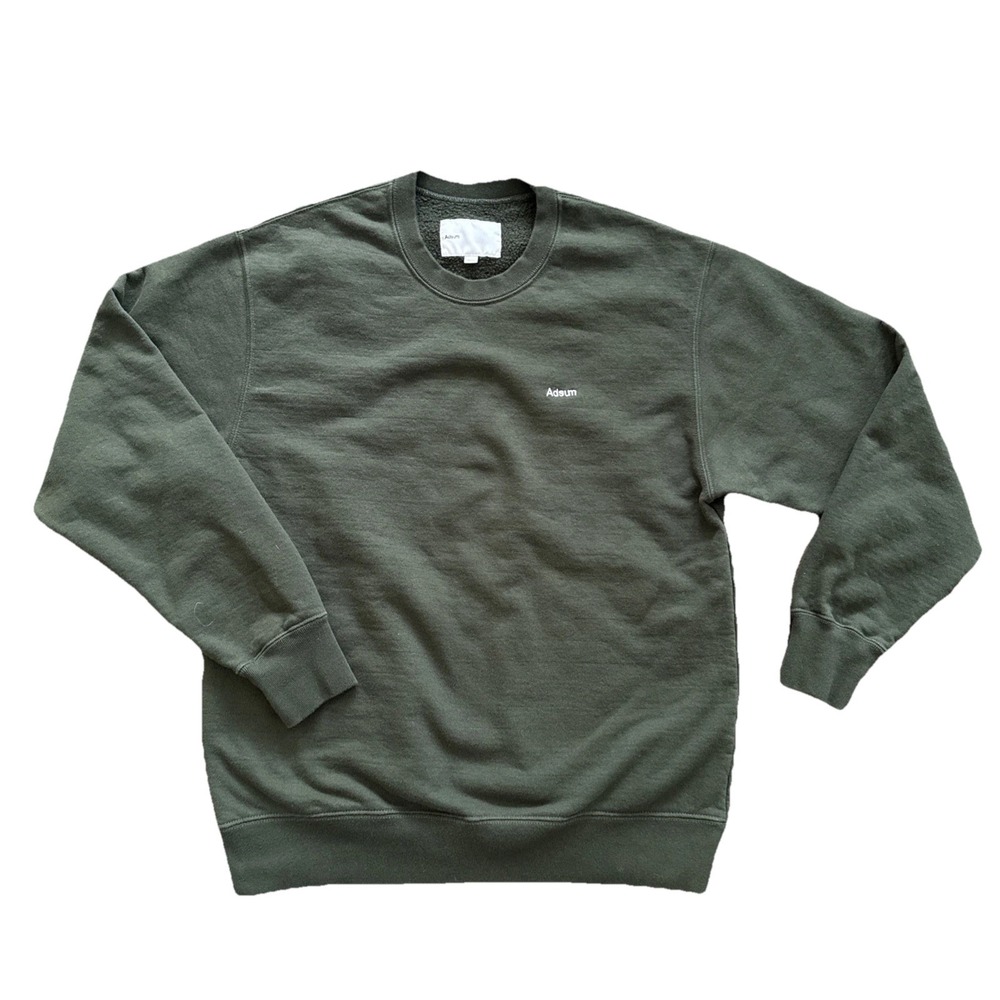 Adsum Crewneck Sweatshirt Men Small Green Fleece Embroidered Logo Canada